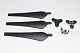 1 Set 12x4.5 Folding Nylon 3 Props Prop CW with 0328 Base Mount Black for DIY Quadcopter FPV Drone RC Multicopters