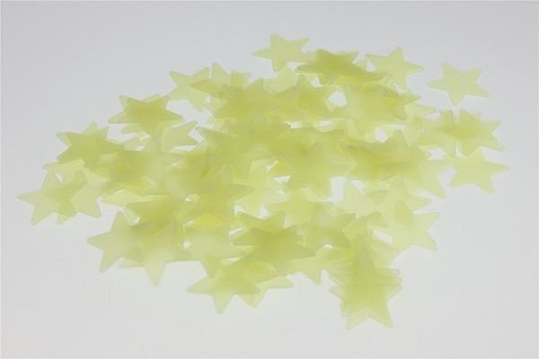 F10432 100pcs Noctilucent Stars 3CM Home Wall Glow In The Dark Star Stickers Decal Baby Kids Gift FreePost