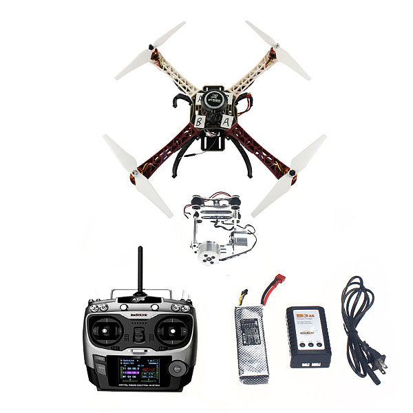 Assembled HJ 450 450F 4 Axis RFT Full Kit with APM 2.8 Flight Controller GPS Compass & Gimbal