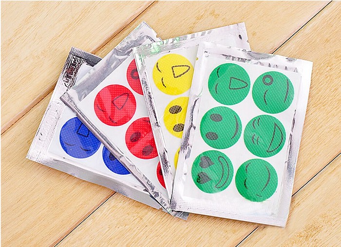 F14842 120PCS Smiling Face Drive Midge Mosquito Killer Cartoon Anti Mosquito Repeller Sticker Mosquito Repellent Patch
