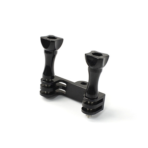 OEM New Double Dual Bracket Tripod Holder Handle with Screw Stem   for Gopro Hero 4 / 3+ / 3 SJ4000 Xiaomi Yi