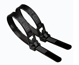 20Pcs 8x150 mm Releasable Nylon Cable Tie Zip Ties Black
