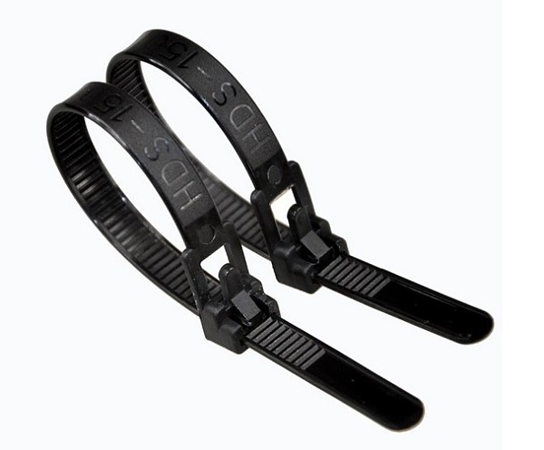 20Pcs 8x150 mm Releasable Nylon Cable Tie Zip Ties Black