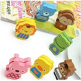 F05464 lovely Animal Pattern Wooden Name Card Holder Photo Clip Note Memo Stand For Home Office Supply Decoration