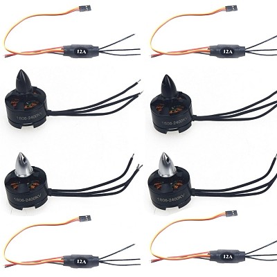 OEM MT1806 2400KV CW CCW Mini Multi-rotor Motor +Simonk 12A 2-3s ESC for QAV250 FPV KK 260 RC Quadcopter 4-Axis Aircraft