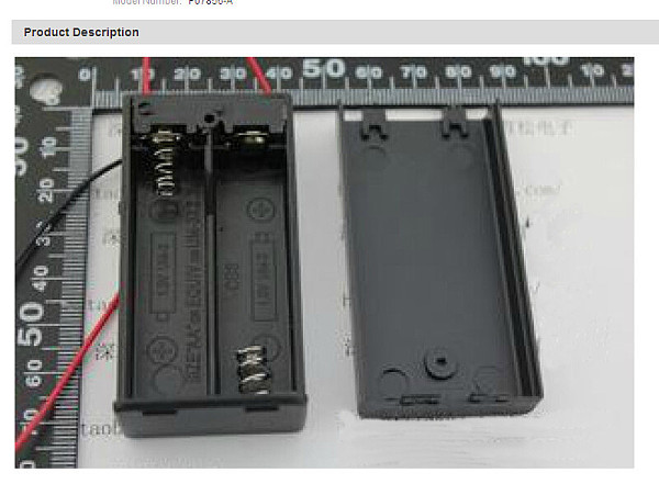 F07856-A Battery Case With switch Storage Clip Holder Box for 2 x AA Battery