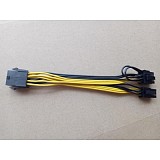 CPU 8Pin to Graphics Video Card Double PCI-E PCIe 8Pin ( 6Pin + 2Pin ) Power Supply Splitter Cable Cord 25cm