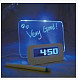1pc Blue/Green LED Fluorescent Message Board Night Light Digital Alarm Clock with Calendar Temperature Timer Music