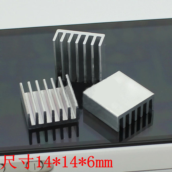 F06766 100pcs 14*14*6MM High Quality Pure Aluminium Radiator for PC Memory Chip Cooling