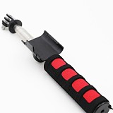 TELESIN Handheld Stainless Steel Extendable Monopod Selfie Sticks Red with Remote Control Buckle for GoPro HERO3/3+/4/5+
