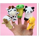 F08869 xt-xinte 1 Piece Velvet Finger Puppet Mini Cloth Animal Design Play Learn Story Toy Random Shipped + FreePost