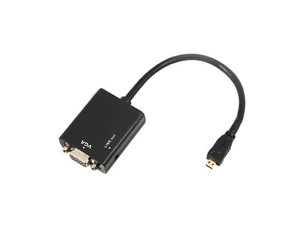 HD Micro HDMI To VGA Cable + Aduio Cable Adapter Male to Female Converter Cord For Laptop DVD Media Player