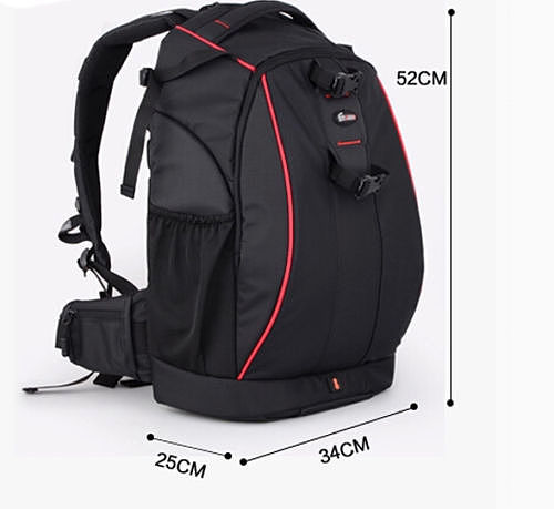 EIRMA Professional Traveling Outdoor Backpack / Waterproof DSLR Camera Bag L Size 340*250*520mm All Black