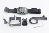 Outdoor Motorcycle Shooting Kit: Aluminum Bike Handlebar + Protective Frame + Helmet Strap for Gopro Hero4 3plus 3 2