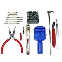 Deluxe 16 Pcs Watch Case Opener Band Pin Remover Repair Wrist Strap Adjust Removal Tools kit