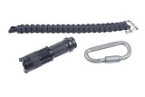 Climber's necessities set all 3 in 1 kit Flashlight plus aluminum Hook and Emergency Escape Bracelet with Steel Buckle
