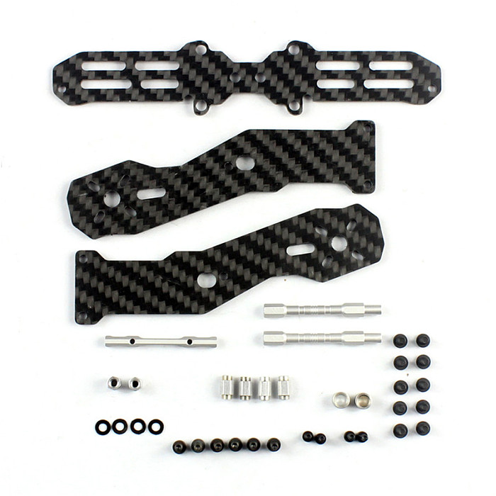 1 Set Tarot Spare Part Half-Carbon Fiber Back Arm TL250F2 Fiber Front Arm TL250F1 for 4-Axis Quadcopter