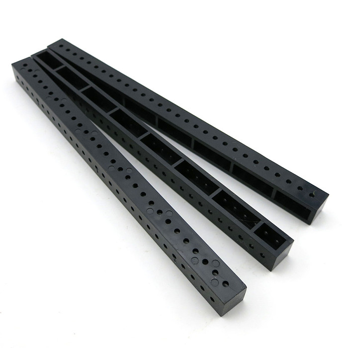 2 Stks Vierkante Lange Plastic Strip Model Wetenschap en Technologie Handgemaakte DIY Accessoires Geperforeerde Wetensch