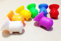 10pcs Multi Colors Cute Pig Shap Silicone Suction Mount Bracket for Phones Wholesale