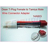 Deans T plug Female to Tamiya Male 14AWG Wire Connector Adapter Convertor