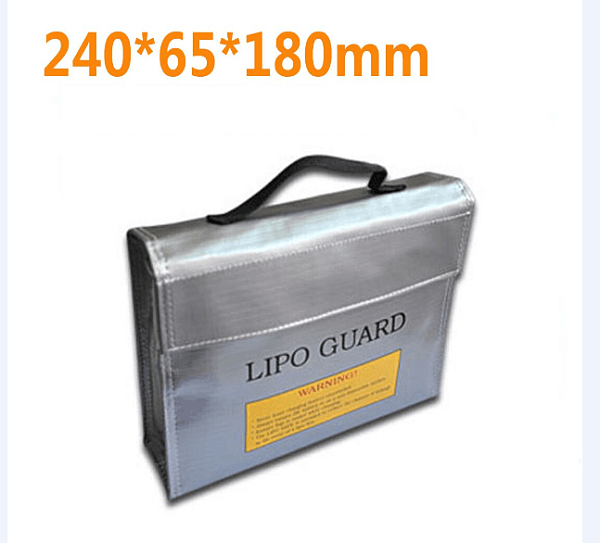 High Quality Fireproof Explosionproof RC LiPo Battery Safety Bag Safe Guard Charge Sack 240*65*180 mm L M S size