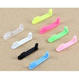 20pcs Colorful Anti Dust Cover Plug Dock Charger Data + Audio Earphone Port Cap Stopper Fit For iPhone 5