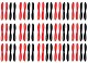 60pcs Propellers H107-A35 Propellers for Hubsan X4 Quadcopter H107L H107C H107D JXD385 X4 Quadcopter Black/Red