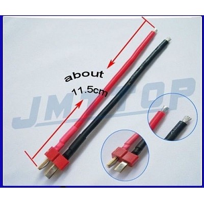 100 pcs Deans Style T Plug Male Connector Silicone Wire With 11.5CM