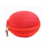 Round Portable Mini Earphone Carrying Hard Case Bag / Data Cable Pouch for Earphone Headphone SD TF Cards Cable Cord Wi