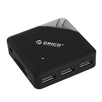 AB0101 ORICO C2TS-BK Multifunction 3 Port USB 2.0 HUB wth Card Reader for Notebook Black
