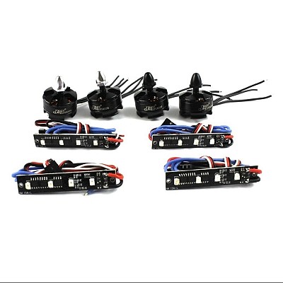 2pc CW+ 2pcs CCW 2204 2300KV Brushless Motor + 4x BLheli REV11.2 LED ESC for DIY 210 250 270 Quadcopter Mini Drone