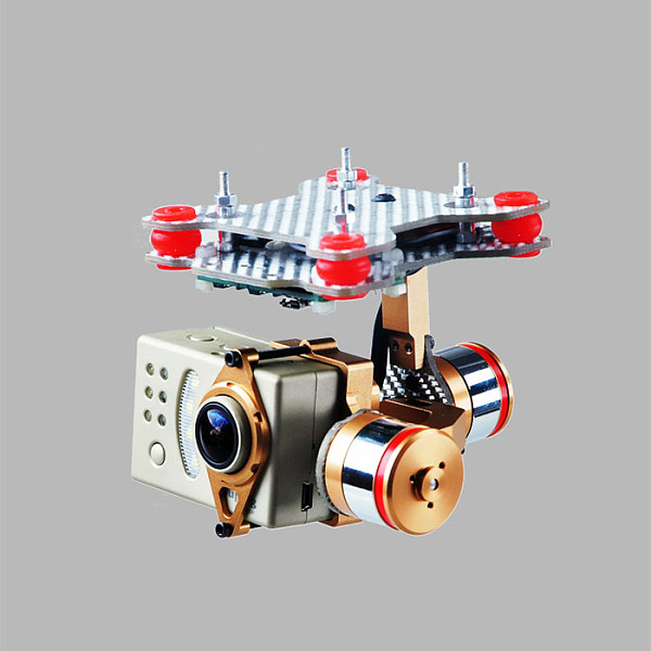 F07561 Brushless Motor Gimbal Camera Mount Full Set HMG188 Golden for Gopro 3 3+ SUPTIG DJI Phantom FPV