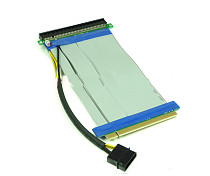 F07580 PCI-E 16X Video Card Adapter Cable Flexible Flat Extender Extension Cord External Power Supply 15CM