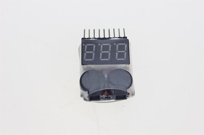 100Pcs 2 IN 1 Lipo Battery Voltage Tester Volt Meter Indicator Checker Dual   Speaker 1S-8S Low Voltage Buzzer Alarm 2S