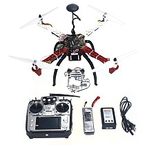 4-axis Aircraft Quadrocopter Helicopter RTF F450-V2 Frame GPS APM2.8 Aerial FPV PTZ AT10 TX Battery