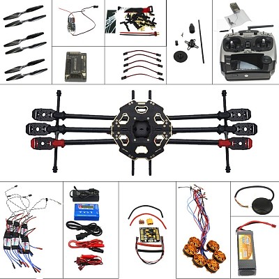 Aircraft Kit Full Set Helicopter Drone Tarot 680PRO Frame 700KV Motor GPS APM 2.8 Flight Control AT9   Transmitter