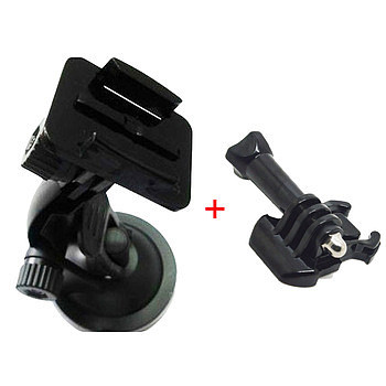 Bracket holder Suction Cup Camera Mount + Horizontal Surface Quick-Release Buckle Strap Mount for GoPro HD Hero 3 GITUP