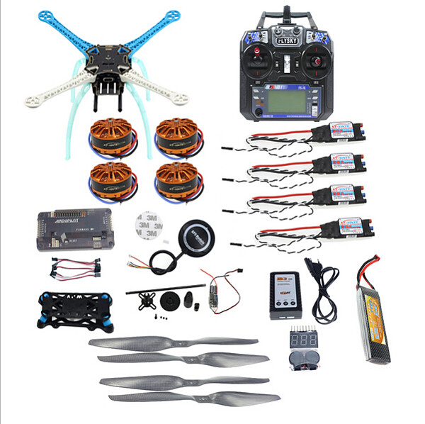 Full Kit DIY GPS Drone APM2.8 500mm Multi-Rotor with 700KV Motor 30A ESC 6CH 9CH Transmitter 11.1V 4400MAH Battery F0819