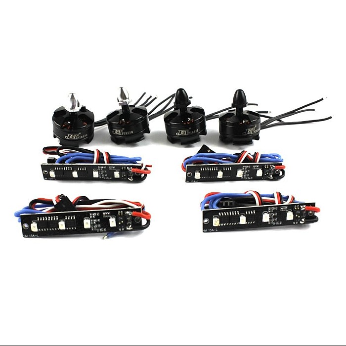 2pc CW+ 2pcs CCW 2204 2300KV Brushless Motor + 4x BLheli REV11.2 LED ESC for DIY 210 250 270 Quadcopter Mini Drone