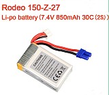 Walkera Rodeo 150 RC Quadcopter Spare Parts 7.4V 850mAh 30C 2S Li-po Battery Compatible with Walkera Rodeo 150 Drone F18