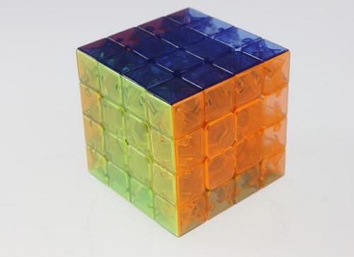 Transparent Colorful YJ AoSu 4*4*4 62mm Magic Cube Speed Puzzle Kids Gift