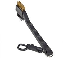 Generic Dual Bristles Golf Club Brush Cleaner Ball Cleaning Clip Kit Color Black