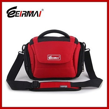 EIRMA DSLR Camera Polyester Waterproof Bag S Size 271*141*181mm Shoulder Sling Bag in Red Color Outdoor