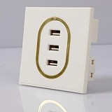 Universal Standard Electrical Plug Sockets 5V 2.1A with 3 Usb Port