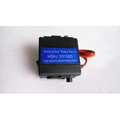 HDKJ S3150D 15Kg Robot Servo Set Digital Metal Gear High Torque Wide-angle Waterproof Wingless Servo DIY Robot Smart Ca