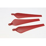 1 Set 12*4.5 Red Folding Nylon 3-Blade Propeller Prop CCW for Drone RC Multicopters