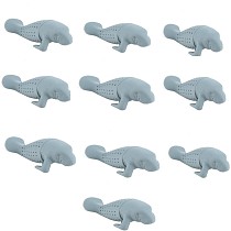 10Pcs/Lot Manatee Infuser Silicone Loose Tea Leaf Strainer / Health Herbal Spice Filter / Essential Artifac Filter