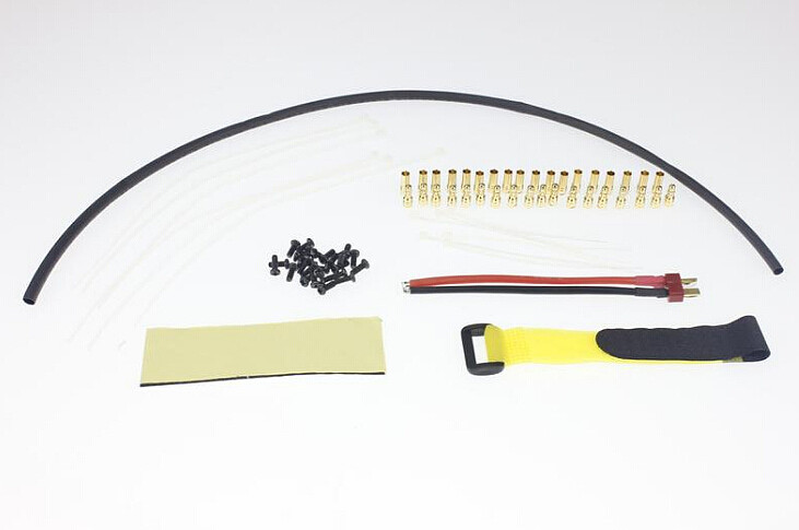 F00149-B RC Drone Hexacopter Accessories 3.5mm Gold Banana Connectors + Dean T Plug Wire + Hoop & Loop Fastening Tape