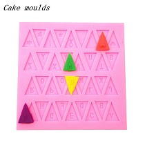 F15230 Hot DIY Bakeware Letter Word 3D Liquid Chocolate Fondant Cake Mold Cookies Moulds Lase Silicone Sugar Craft Mat M