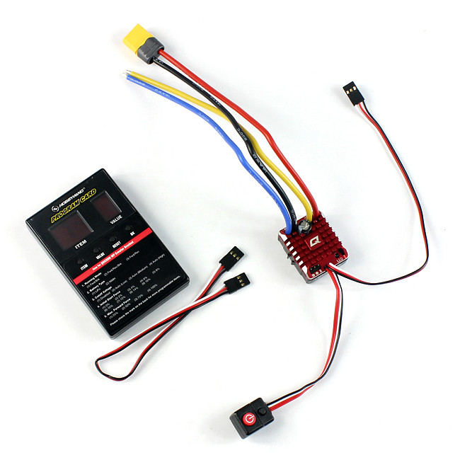 Hobbywing QuicRun WP Crawler Whaterproof Brushed ESC Build-in BEC 2-3S Lipo With LED Programing Card for 1/10 1/8 RC Car